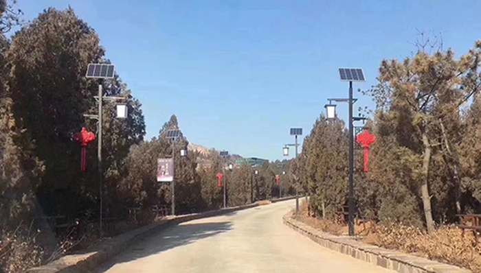 太陽能庭院燈 太陽能中國結(jié)路燈 太陽能雙頭路燈