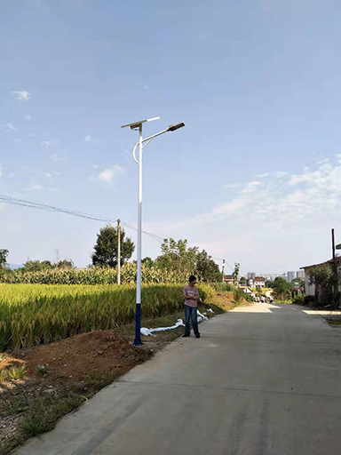 陜西省漢中市南鄭區(qū)大河坎鎮(zhèn)農(nóng)村太陽(yáng)能路燈實(shí)例